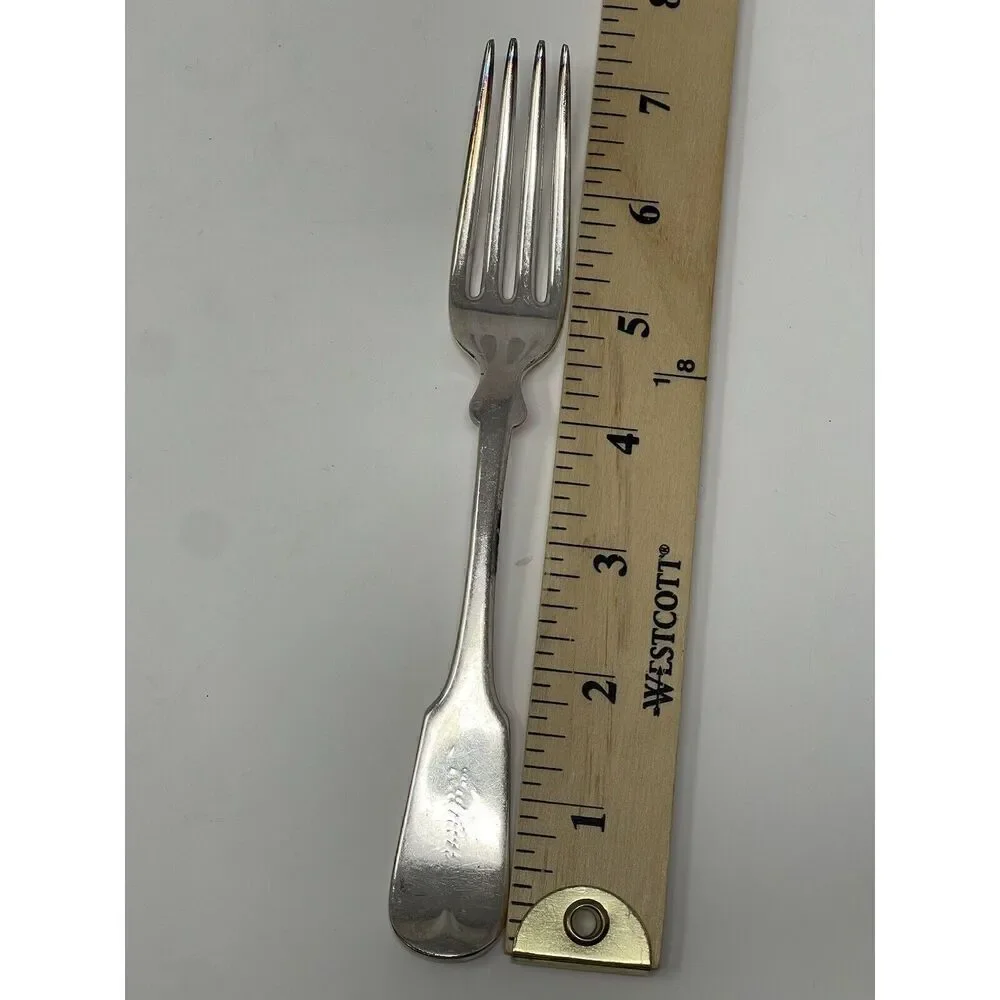 Rogers International Tipped 7 1/2” Dinner Forks Engraved Silverplate Set Of 3